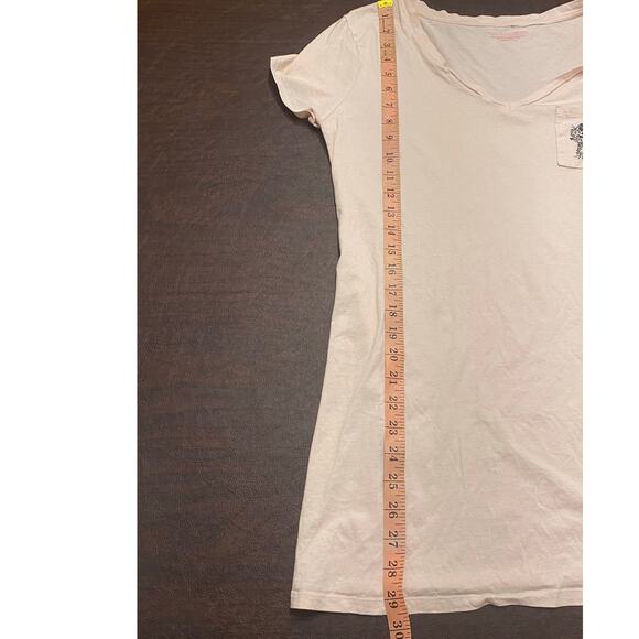 Victoria's Secret Light‎ Pink Long Sleep Shirt Short Sleeve VS Logo Pocket Small - Picture 8 of 8